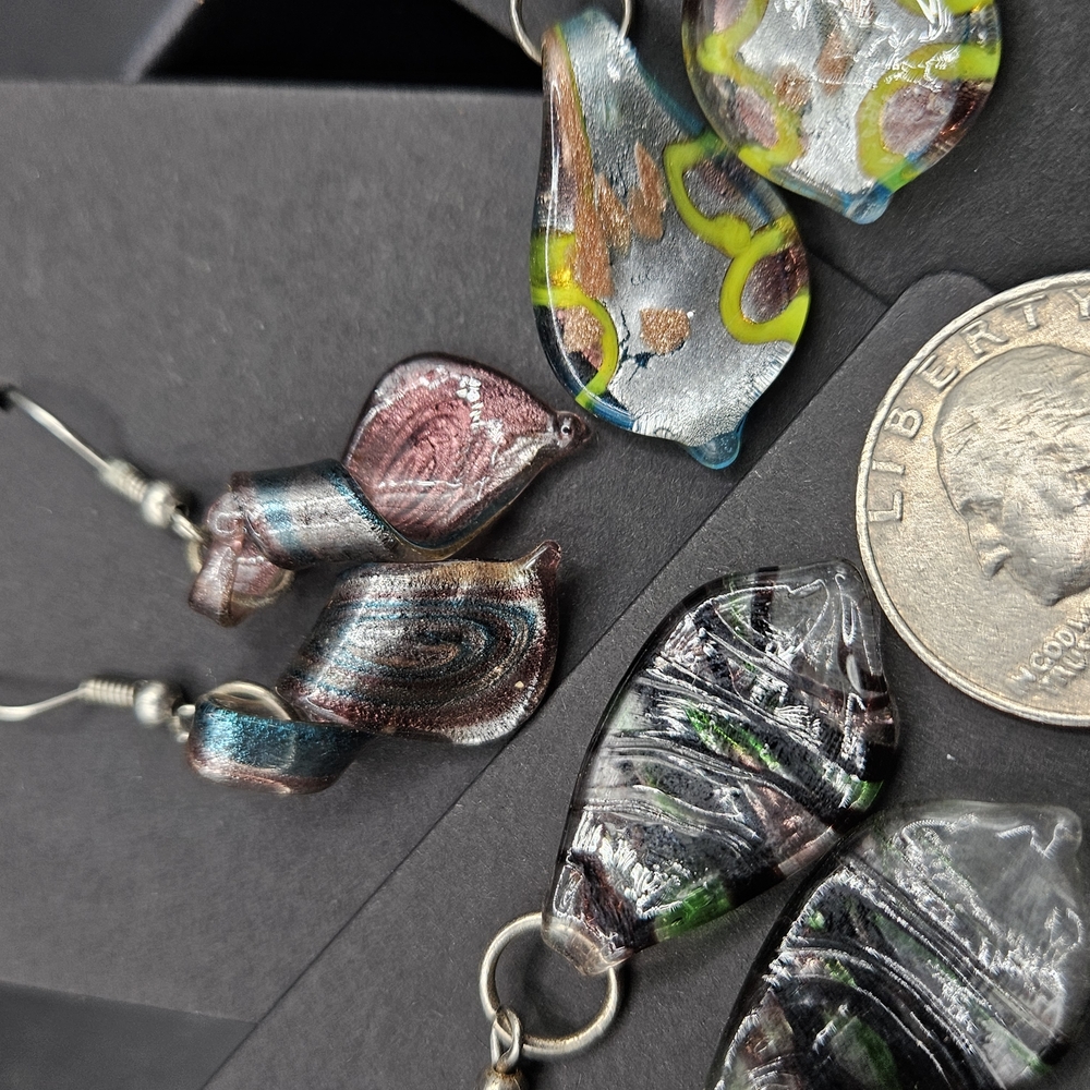 Artisan Glass Earrings Set